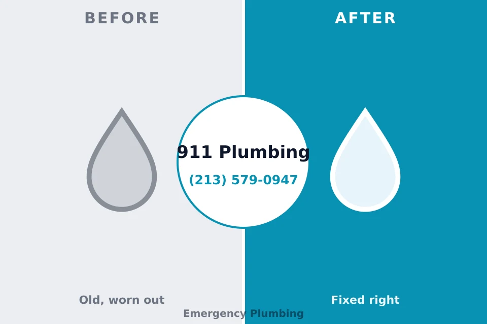 Before and after: plumbing repair Lake Holiday, IL